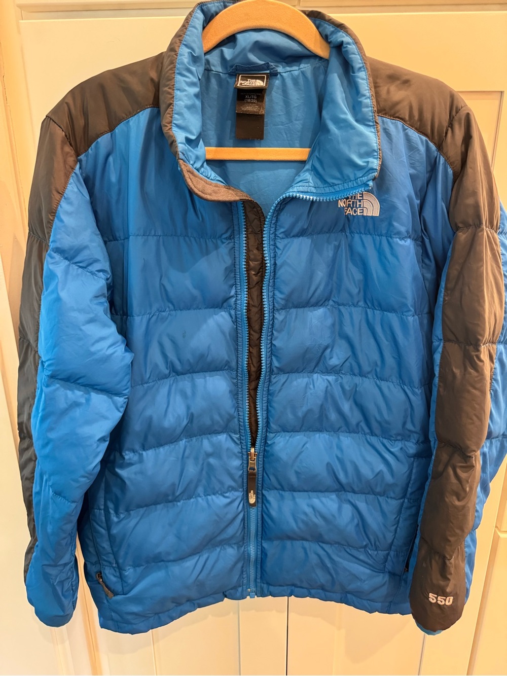 The North Face kids Bright Blue Puffer Jacket